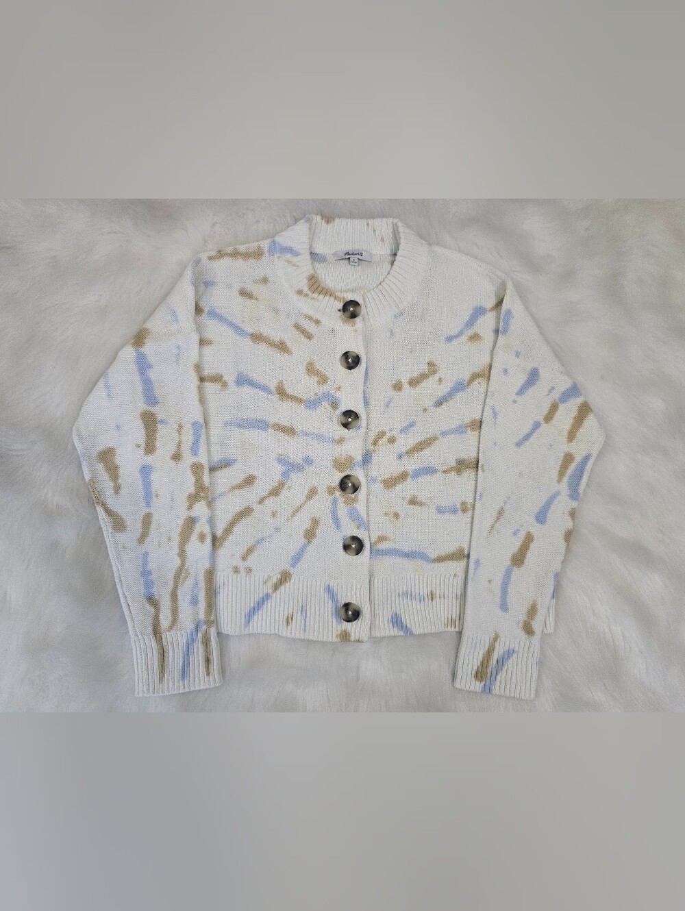 Madewell Broadway Tie-Dye Button Down Cardigan Sweater M